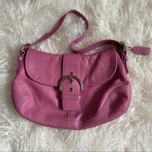 COACH soho pink leather shoulder bag